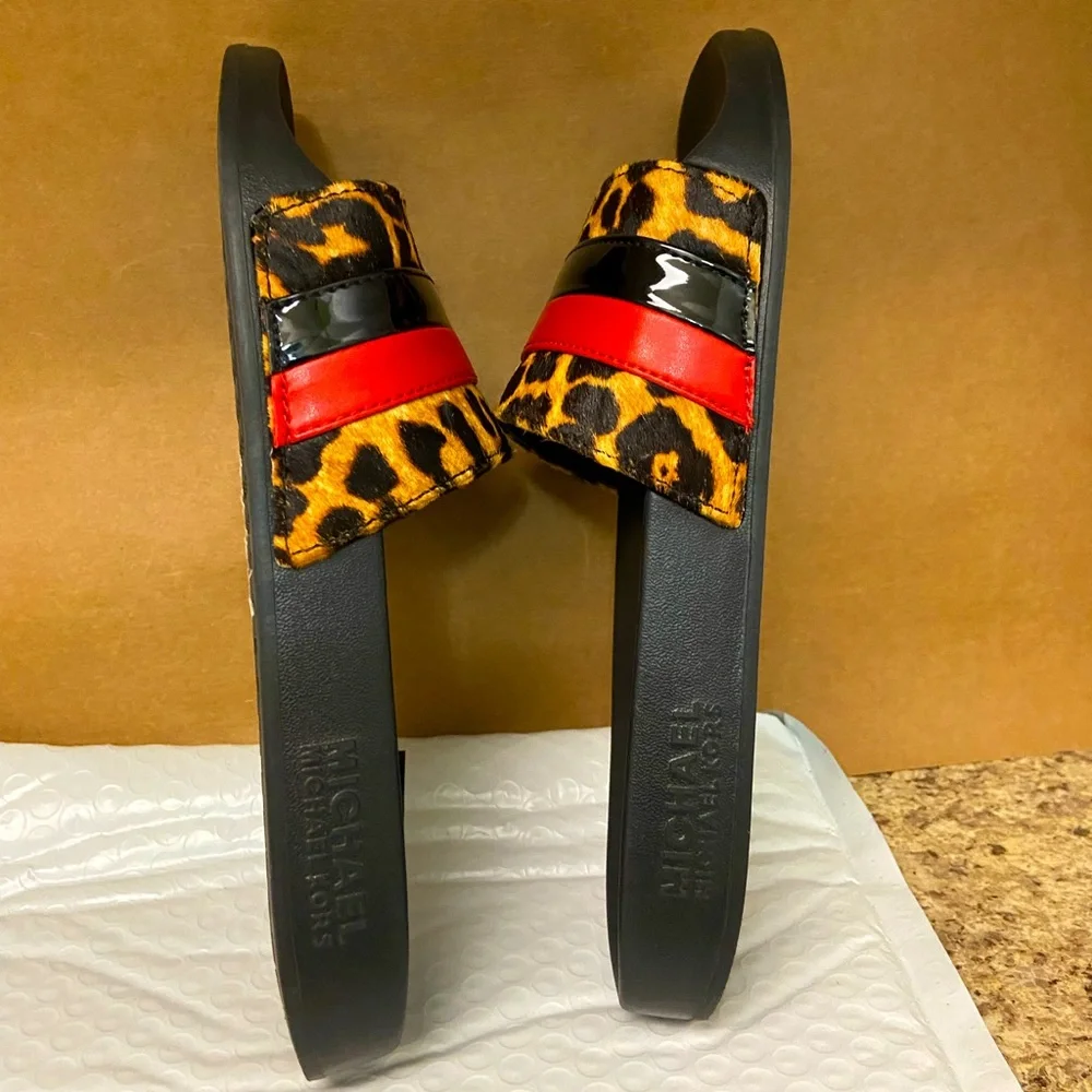 Michael Kors Animal Print Slides - Picture 7 of 14
